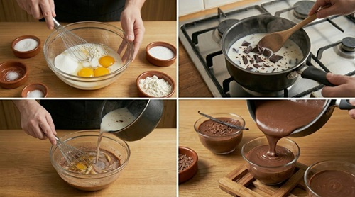 Preparación de natilla de chocolate paso a paso