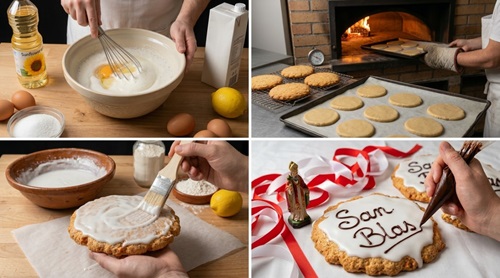 Preparación torta San Blas